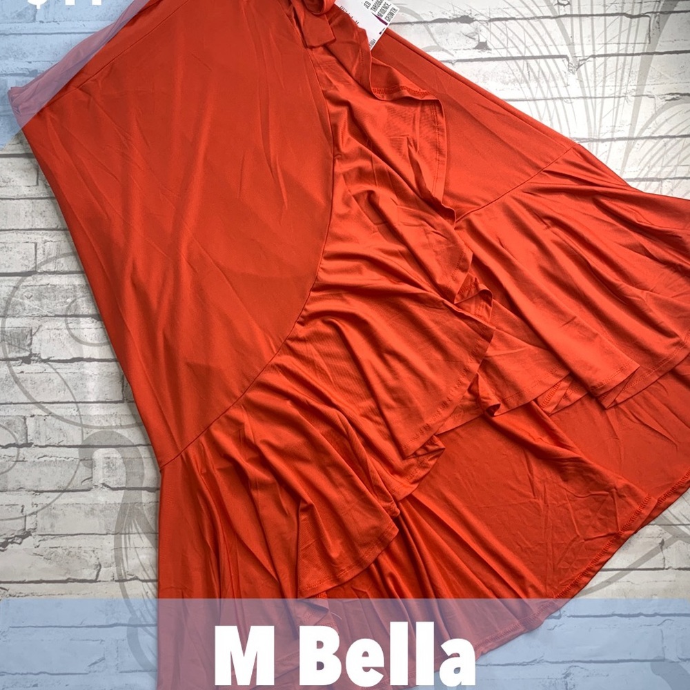 Women's Orange Bella Wrap Skirt